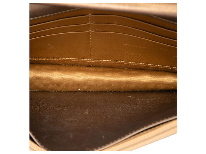 Chanel Gold CC Embossed Metallic Lambskin Wallet on Chain Golden - Ansicht 4