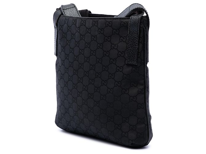 Borsa a tracolla Gucci in canvas GG nero - vista 2