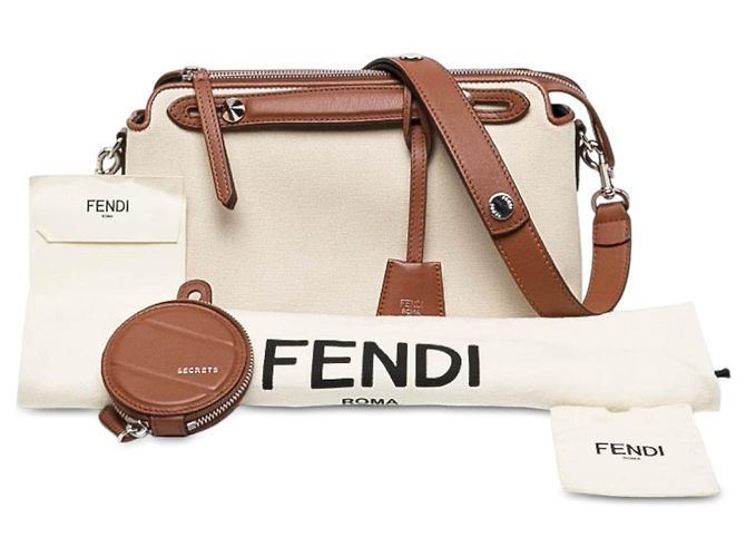 Fendi By The Way Medium Satchel aus braunem Canvas Beige - Ansicht 7