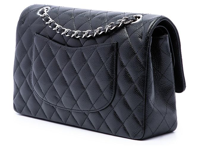 Chanel Black Medium Classic Caviar Double Flap Schwarz - Ansicht 2