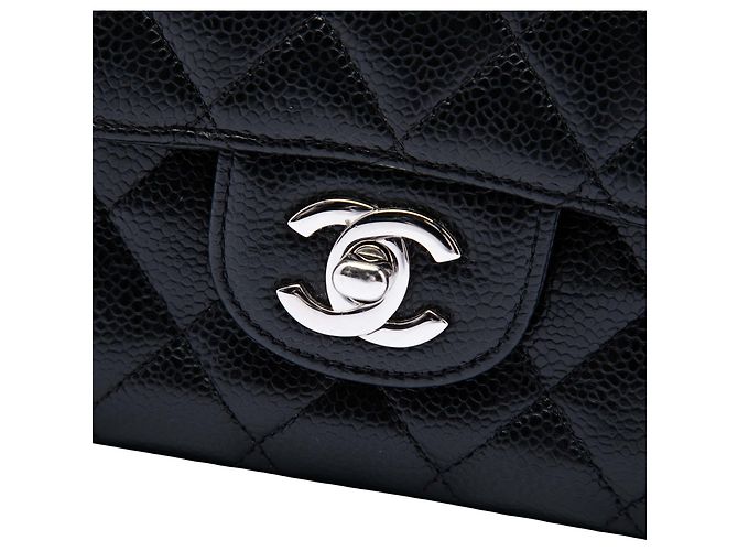 Chanel Black Medium Classic Caviar Double Flap Schwarz - Ansicht 5