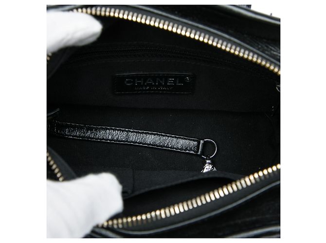 Chanel Gabrielle Crossbody Klein Tweed Schwarz - Ansicht 4