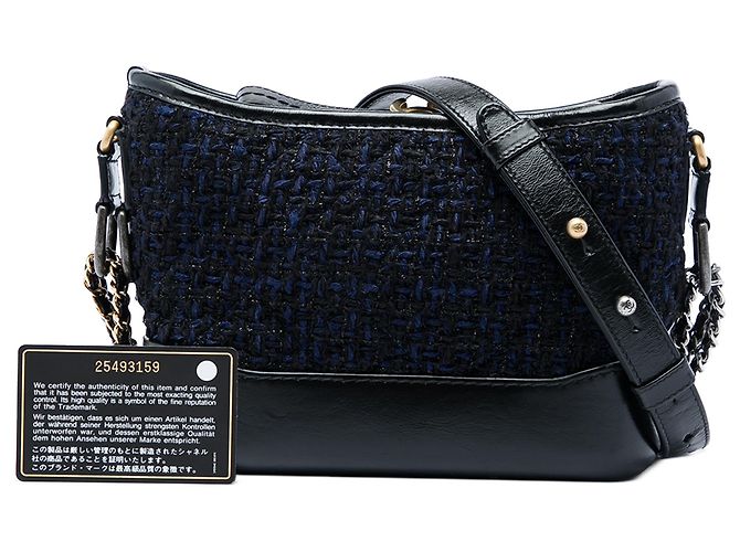 Chanel Gabrielle Crossbody Klein Tweed Schwarz - Ansicht 6