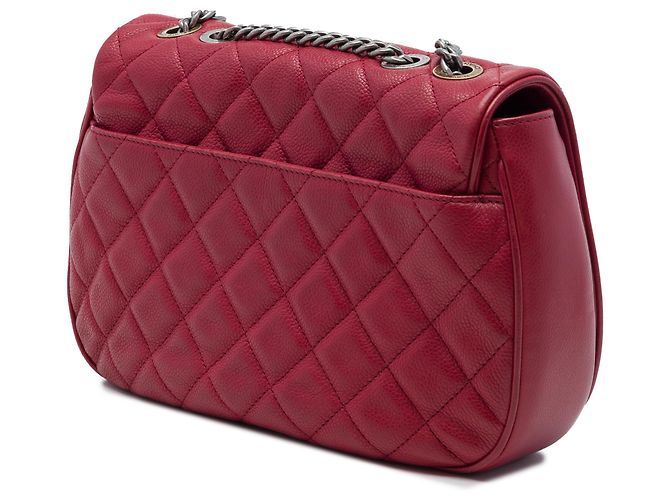 Chanel Red Medium Quilted Caviar Casual Pocket Flap Rosso - vista 2