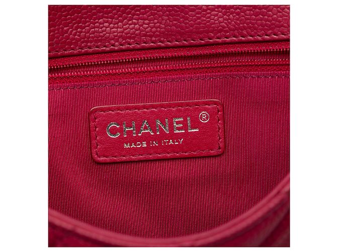Chanel Red Medium Quilted Caviar Casual Pocket Flap Rosso - vista 5
