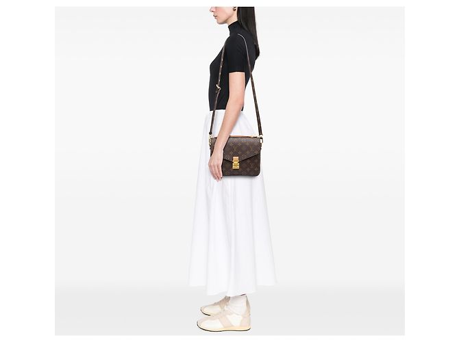 Louis Vuitton Brown Monogram Pochette Metis Marron - vue 6