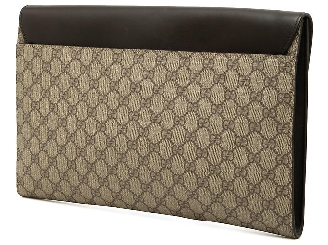 Clutch a Busta Gucci Beige GG Supreme - vista 2