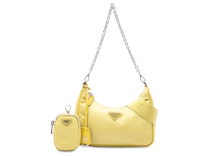 Bolsa Prada Yellow Mini Tessuto Re Edition 2005 Amarelo - vista 7