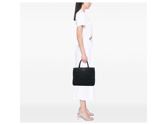 Bolso Tote Prada de Tessuto Negro - vista 6
