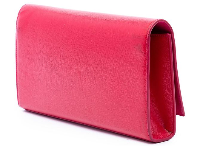 Autre Marque Clutch Saint Laurent Red Grain de Poudre Monogram Cassandre Roja - vista 2