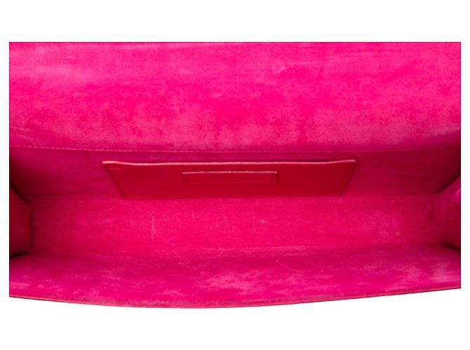 Autre Marque Clutch Saint Laurent Red Grain de Poudre Monogram Cassandre Roja - vista 4