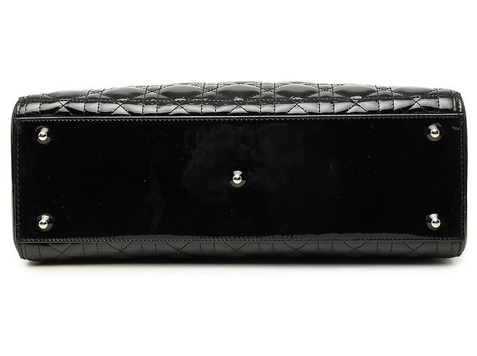 Dior Black Large Patent Cannage Lady Dior Negro - vista 3
