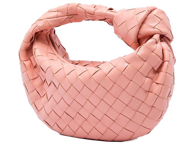 Bottega Veneta Mini Jodie in Nappa Intrecciato Rosa - vista 2