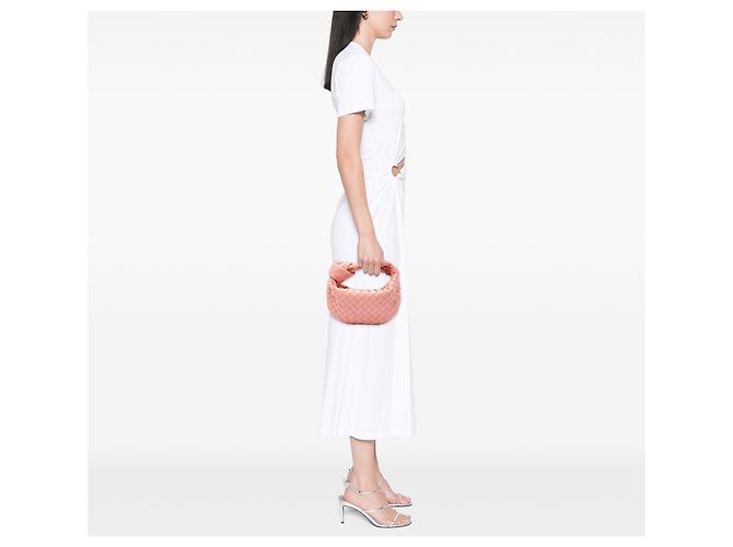 Bottega Veneta Mini Jodie in Nappa Intrecciato Rosa - vista 5