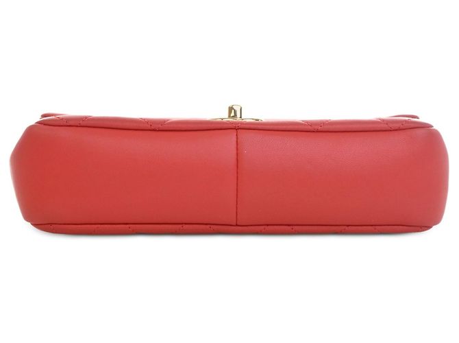 Chanel Red Small Lambskin Elegant Chain Single Flap Rouge - vue 3