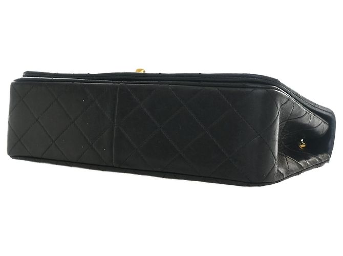 Chanel Black CC Quilted Lambskin Turnlock Full Single Flap Nero - vista 14