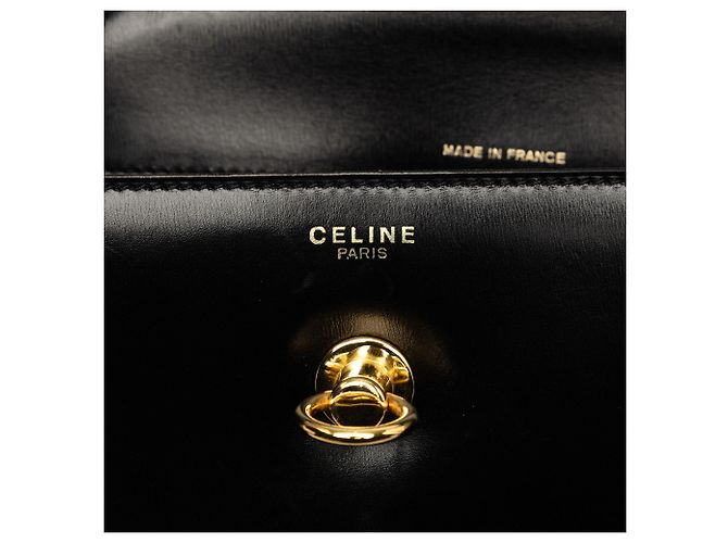 Céline Celine Black Leather Toggle Clasp Top Handle Bag - view 5