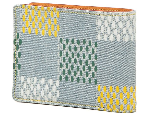 Louis Vuitton Blue LV Birds Damier Denim Portefeuille Multiple Bifold Wallet - vista 2