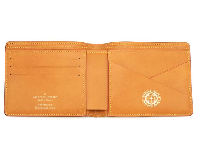 Louis Vuitton Blue LV Birds Damier Denim Portefeuille Multiple Bifold Wallet - vista 4