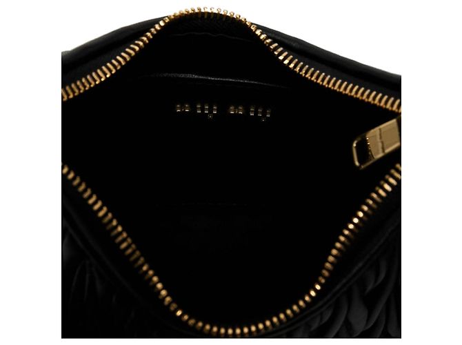 Borsa Satchel Miu Miu in nappa Matelassé nera Nero - vista 4