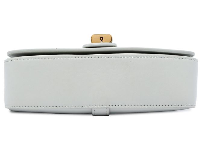 Céline Pochette Tabou Celine en cuir de veau lisse gris avec bandoulière Marron - vue 3