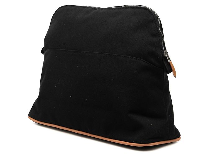 Hermès Black Toile Bolide Trousse De Voyage MM Negro - vista 2