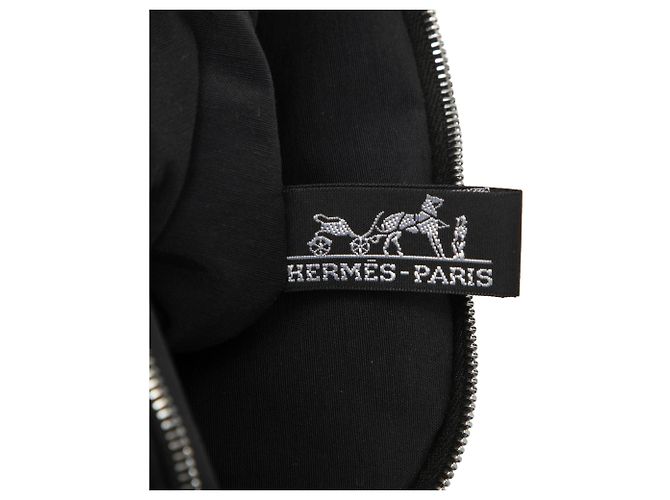 Hermès Black Toile Bolide Trousse De Voyage MM Negro - vista 5