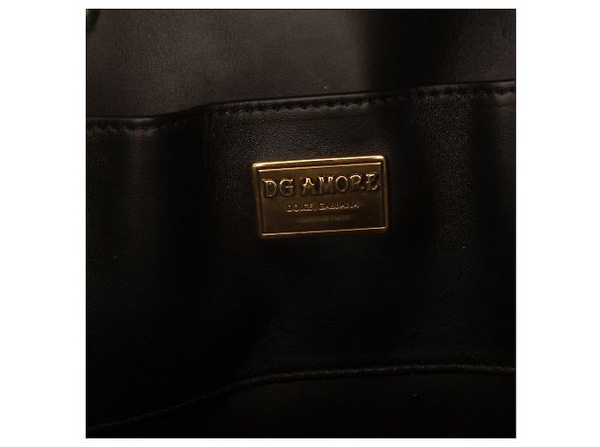 Dolce & Gabbana Borsa a tracolla DG Amore in vitello nero - vista 5