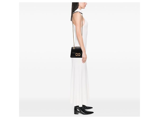 Dolce & Gabbana Borsa a tracolla DG Amore in vitello nero - vista 6