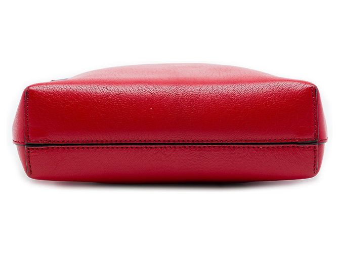 LOEWE Bandolera asimétrica Anagram de piel granulada roja - vista 3