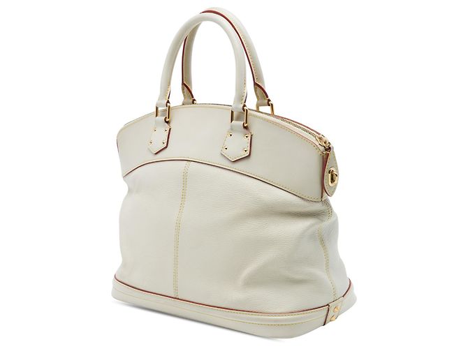 Louis Vuitton White Suhali Lockit MM Weiß - Ansicht 2
