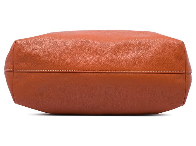 Sac cabas convertible ouvert Prada Orange Vitello Daino - vue 3
