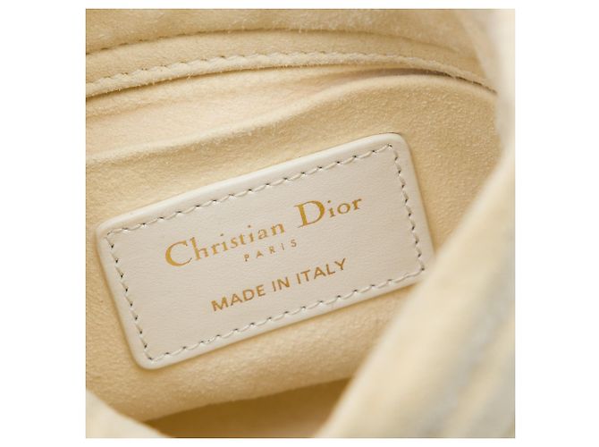 Dior Vibe Beuteltasche mit Kordzug aus Micro-Kalbsleder Beige - Ansicht 5
