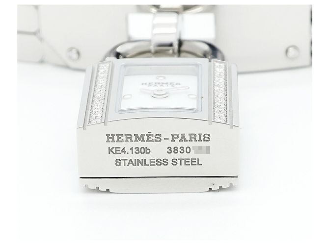 Hermès Relógio Hermes Kelly com bisel de diamantes - vista 5