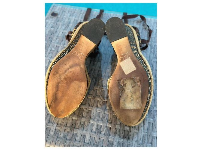 Sandalias de cuña estampado leopardo Dolce & Gabbana Castaño Estampado de leopardo - vista 6
