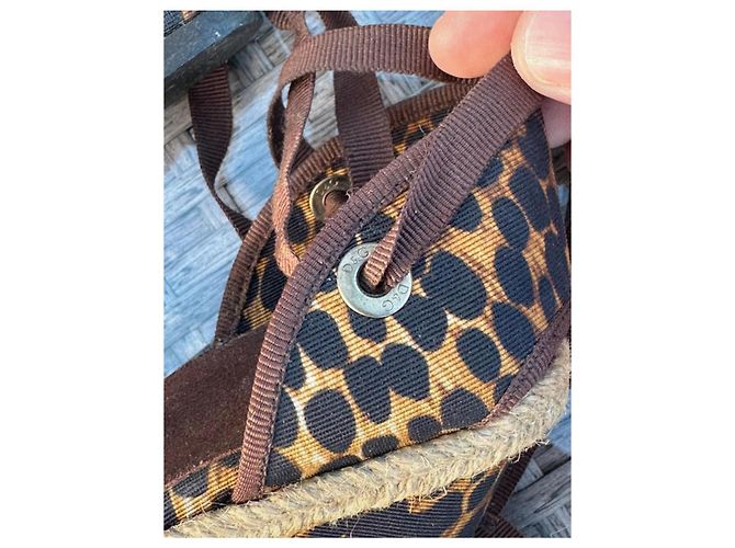 Sandalias de cuña estampado leopardo Dolce & Gabbana Castaño Estampado de leopardo - vista 7