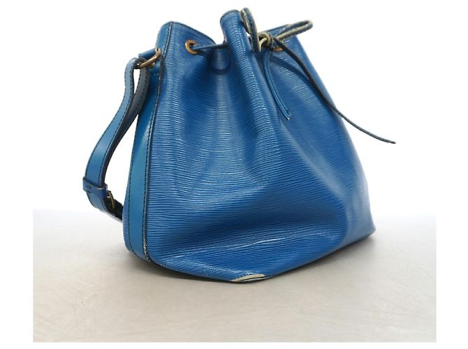Noe Borsa a tracolla Louis Vuitton Epi Petit Noé Blu - vista 2