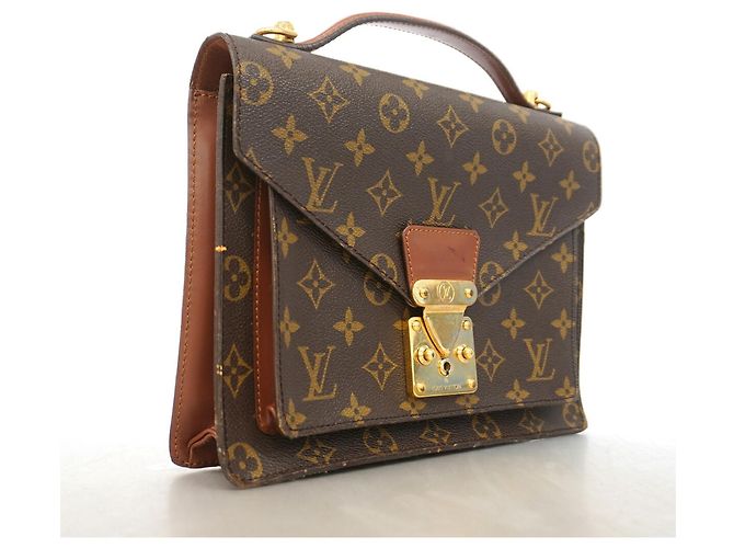 Bolso Louis Vuitton Monogram Monceau 26 Castaño - vista 2