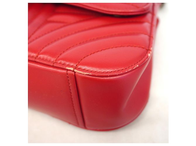 Borsa a tracolla Prada Time Lag in pelle Rosso - vista 6