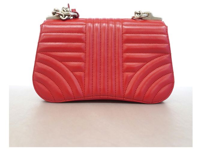 Borsa a tracolla Prada Time Lag in pelle Rosso - vista 8