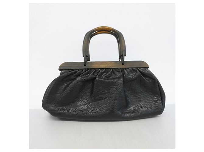 Gucci Handtasche aus schwarzem Leder - Ansicht 13
