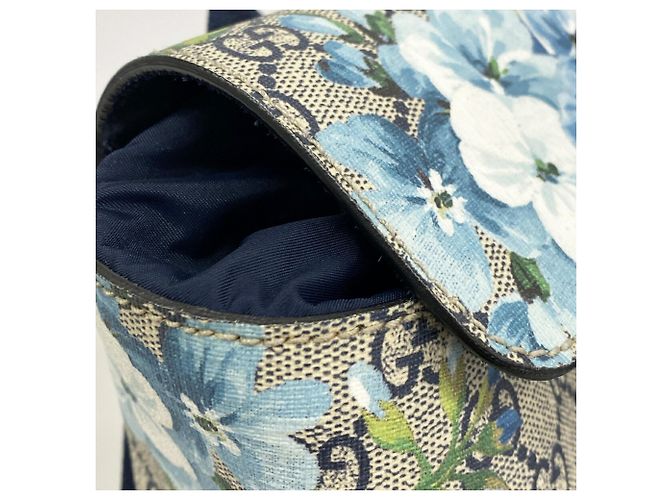 Gucci GG Blooms Backpack in Navy Blue - view 11