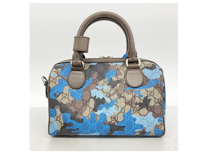 Bolsa Gucci GG Camouflage Marrom Azul - vista 13