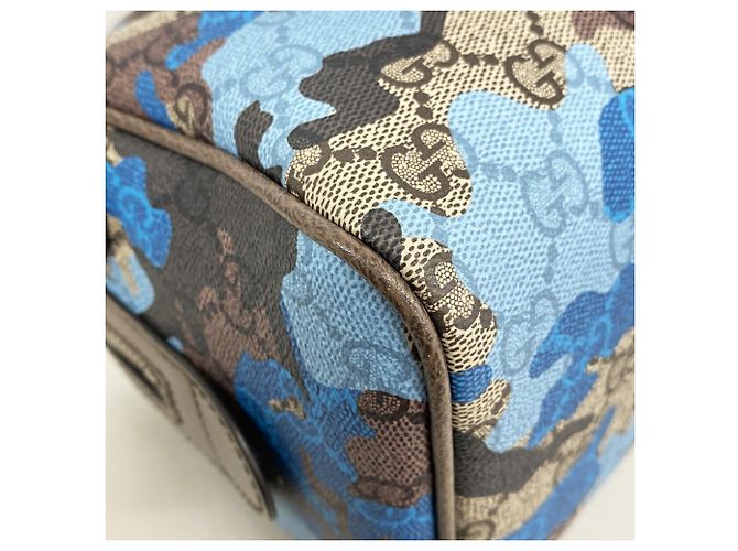 Bolsa Gucci GG Camouflage Marrom Azul - vista 6