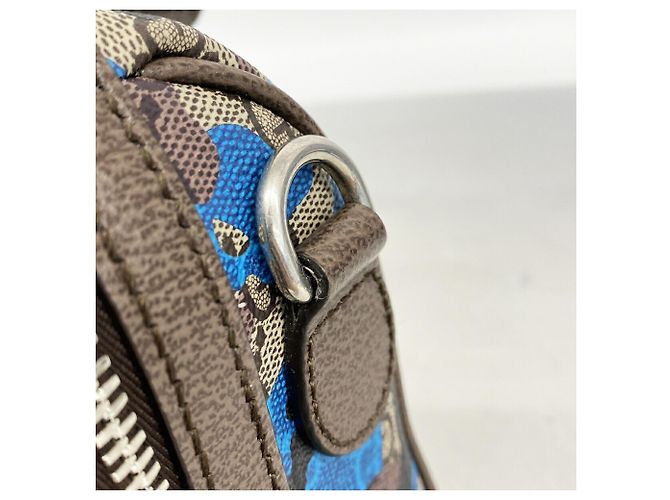 Bolsa Gucci GG Camouflage Marrom Azul - vista 7