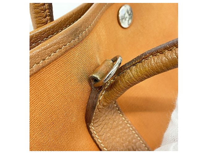 Hermès Bolso Tote Hermes Garden TPM Toile Officier Naranja - vista 10