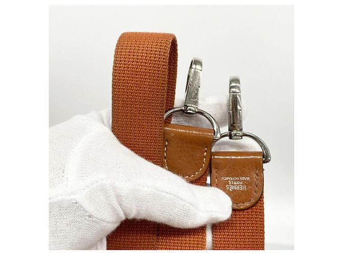 Hermès Bolso Tote Hermes Garden TPM Toile Officier Naranja - vista 12