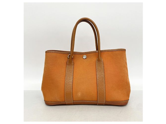 Hermès Bolso Tote Hermes Garden TPM Toile Officier Naranja - vista 14