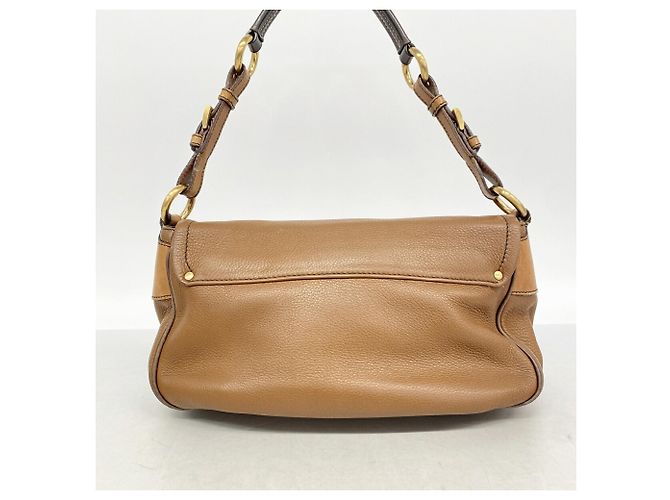 Borsa a tracolla Prada in pelle marrone - vista 13