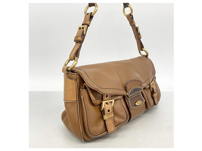 Borsa a tracolla Prada in pelle marrone - vista 2